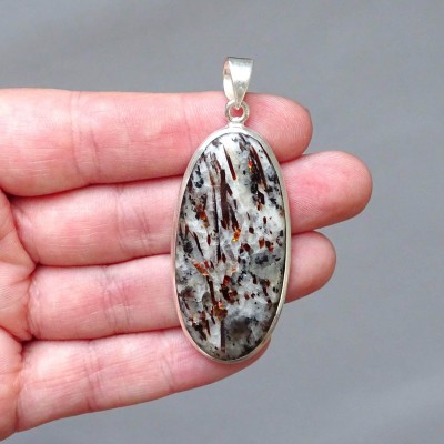 Astrophyllite pendant in silver 13.7g, Russia