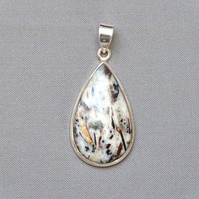 Astrophyllite pendant in silver 9.6g, Russia