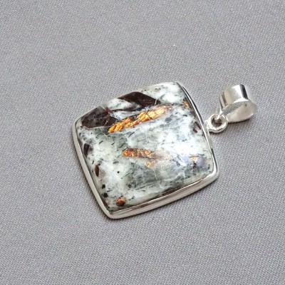 Astrophyllite pendant in silver 11,7g, Russia