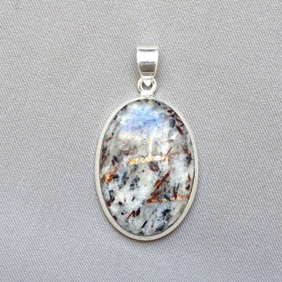 Astrophyllite pendant in silver 11,9g, Russia