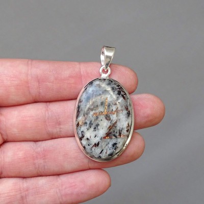 Astrophyllite pendant in silver 11,9g, Russia