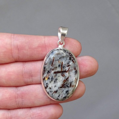 Astrophyllite pendant in silver 11,9g, Russia