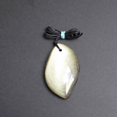 Obsidian gold pendant, Mexico