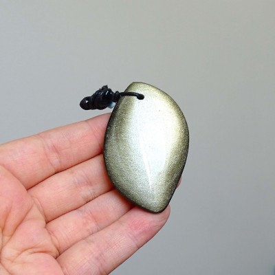 Obsidian gold pendant, Mexico