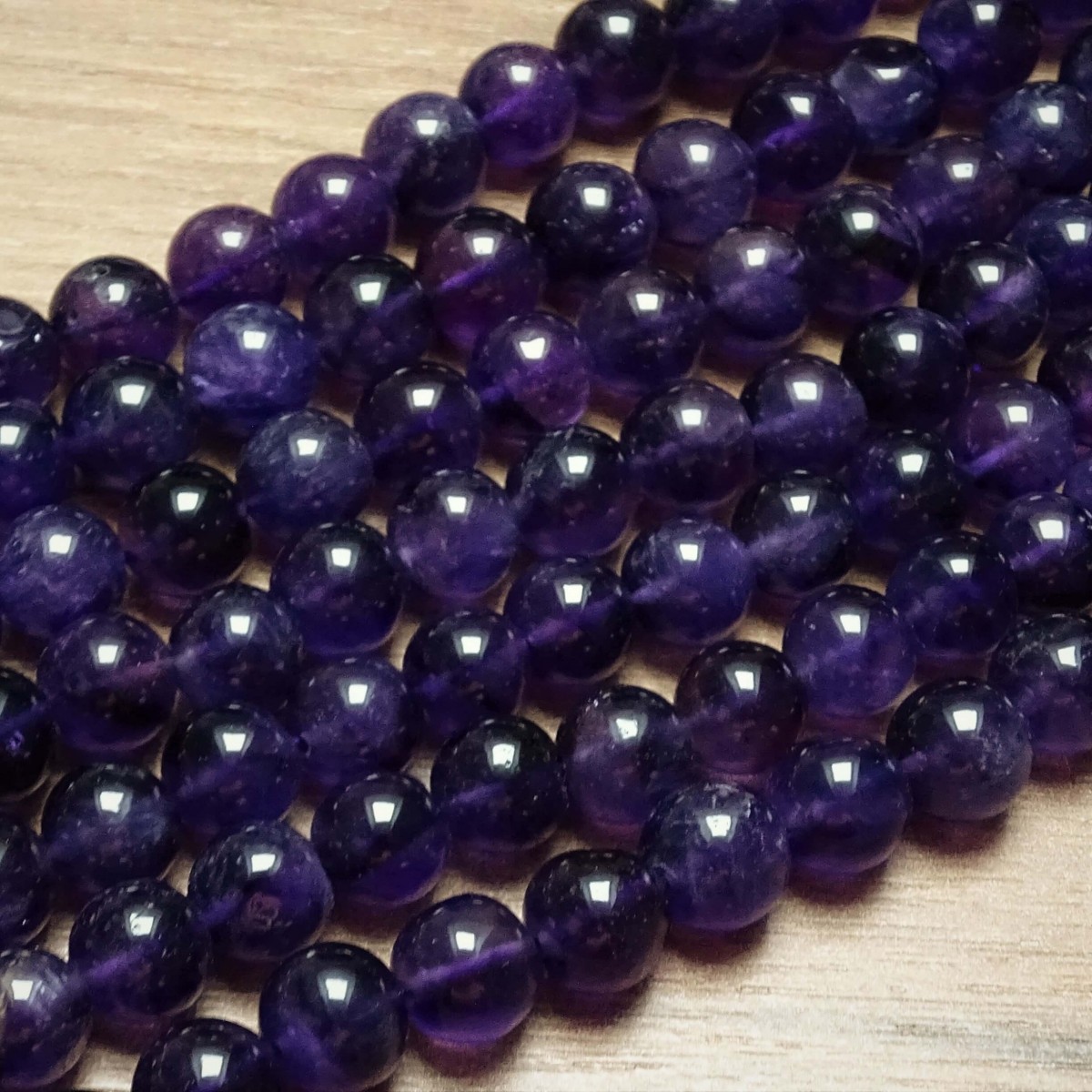 Amethyst mineral beads