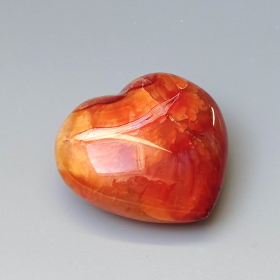 Polished carnelian - heart 210g, Madagascar