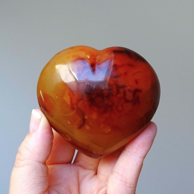 Polished carnelian - heart 226g, Madagascar