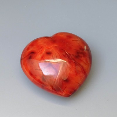 Polished carnelian - heart 378g, Madagascar