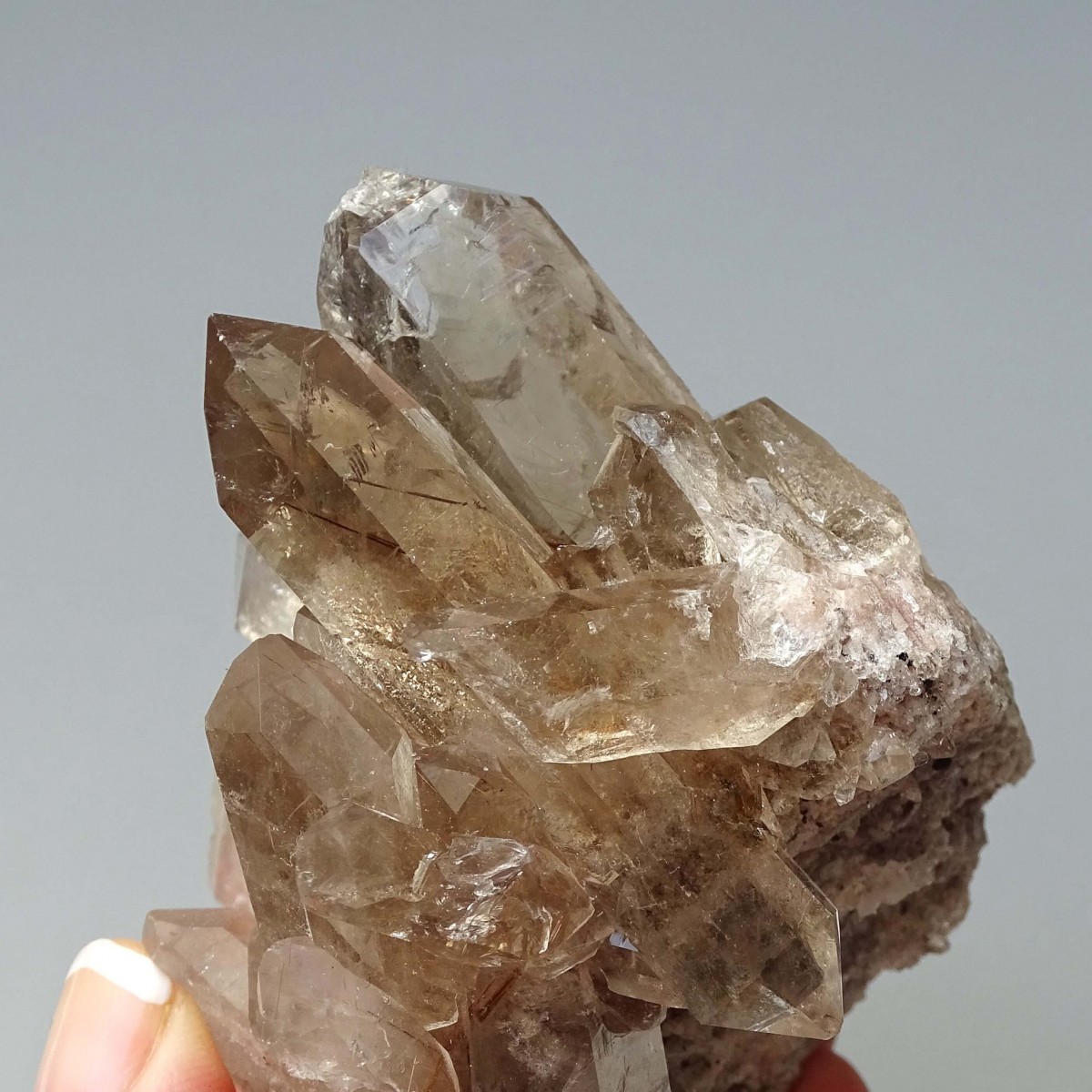 Smoky natural crystals with rutile 199g, Brazil