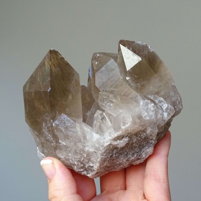 Smoky natural crystals with rutile 488g, Brazil