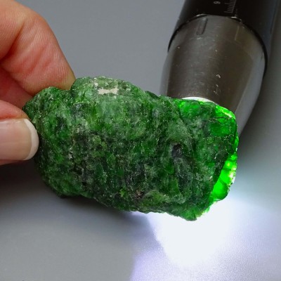 Chromdiopside natural mineral top quality 64g, Russia