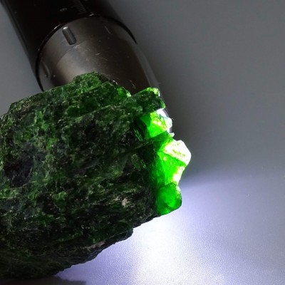 Chromdiopside natural mineral top quality 54g, Russia