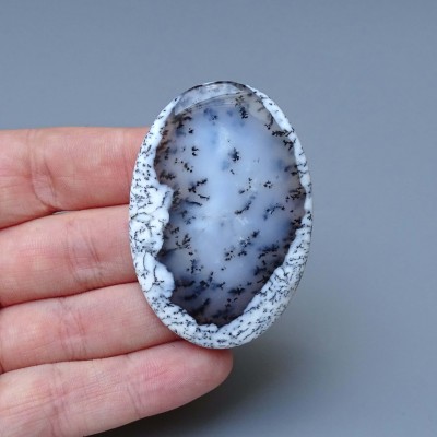 Dendritic opal (merlinite) cabochon 15.5g, Madagascar