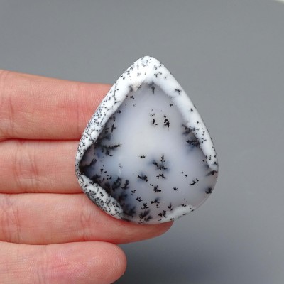 Dendritic opal (merlinite) cabochon 13.8g, Madagascar