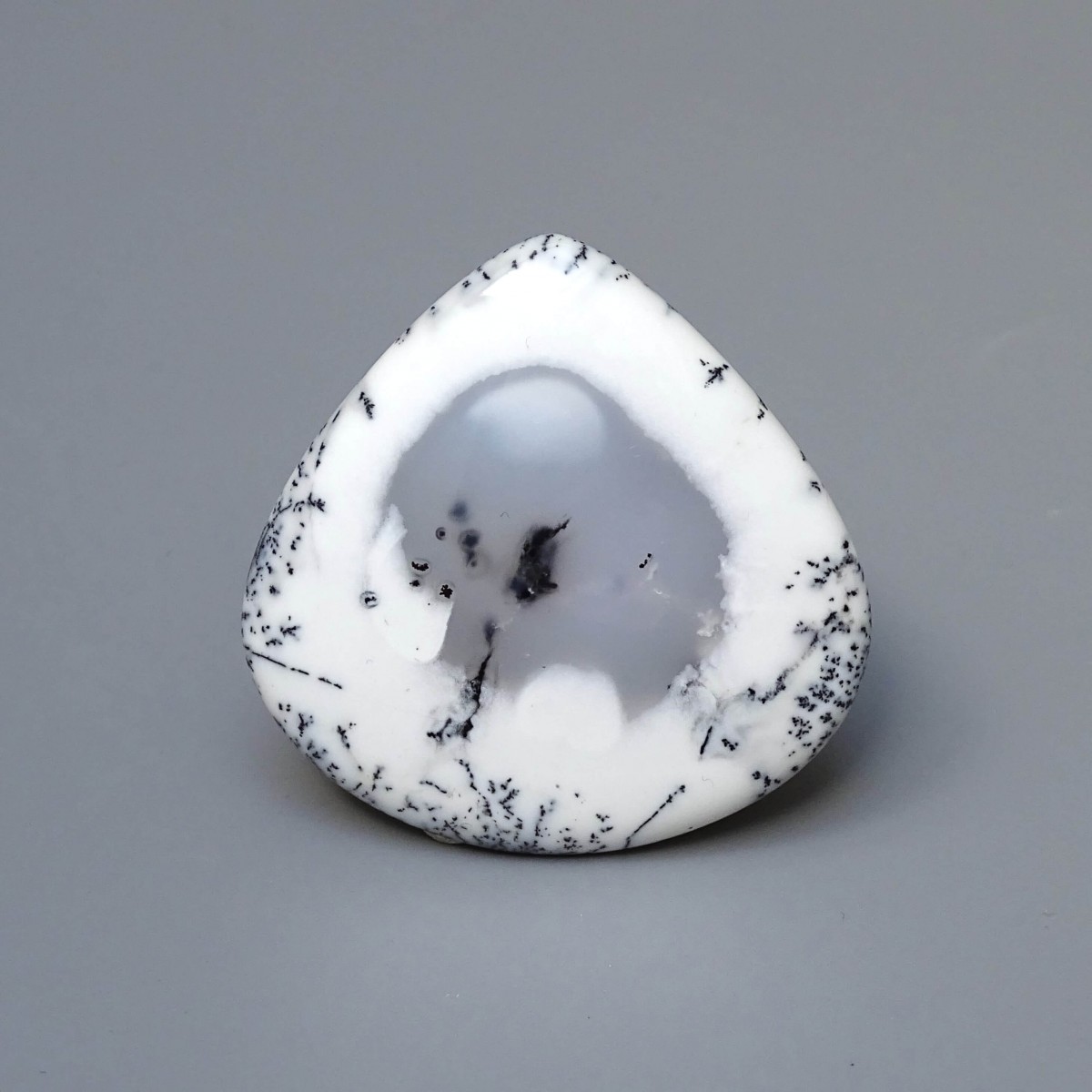 Dendritic opal (merlinite) cabochon 16.7g, Madagascar