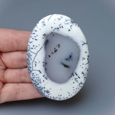 Dendritic opal (merlinite) cabochon 39.6g, Madagascar