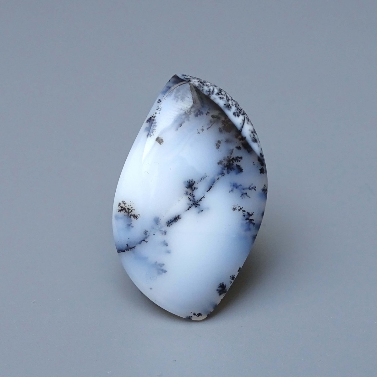 Dendritic opal (merlinite) cabochon 8.8g, Madagascar