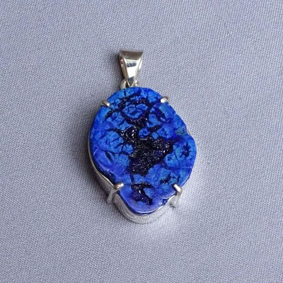 Azurite pendant in silver 15.2g, Russia