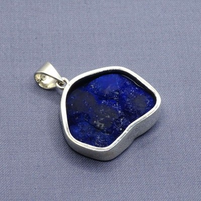 Azurite natural druse pendant in silver 17.4g, Russia