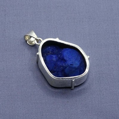 Azurite natural druse pendant in silver 15.8g, Russia