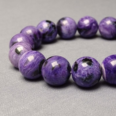 Charoit/Charoite náramek v top kvalitě 13mm, Rusko