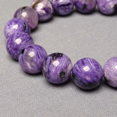 Charoit/Charoite náramek v top kvalitě 12,1mm, Rusko
