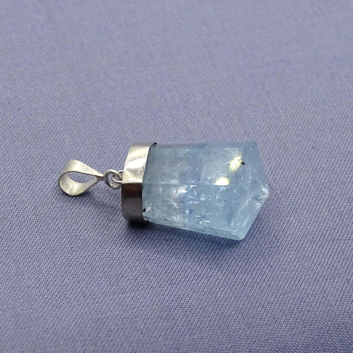 Aquamarine natural crystal pendant 7.4g, Afghanistan