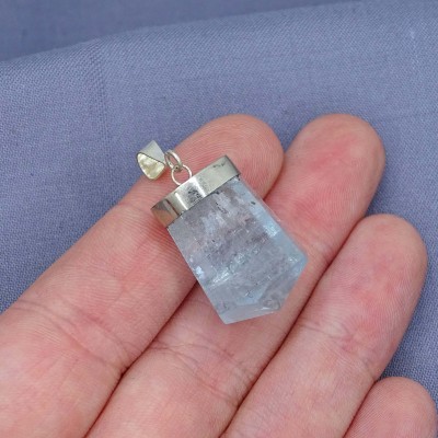 Aquamarine natural crystal pendant 7.4g, Afghanistan