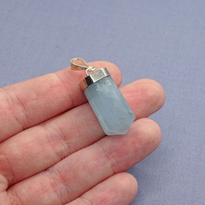 Aquamarine natural crystal pendant 6.7g, Afghanistan