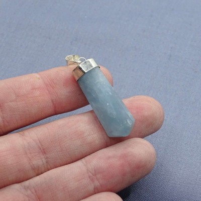 Aquamarine natural crystal pendant 3.8g, Afghanistan