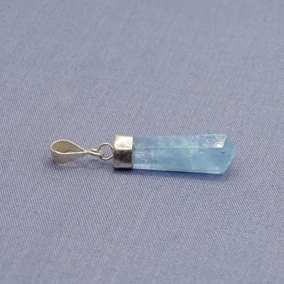 Aquamarine natural crystal pendant 2g, Afghanistan