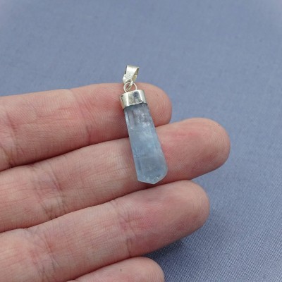 Aquamarine natural crystal pendant 2g, Afghanistan