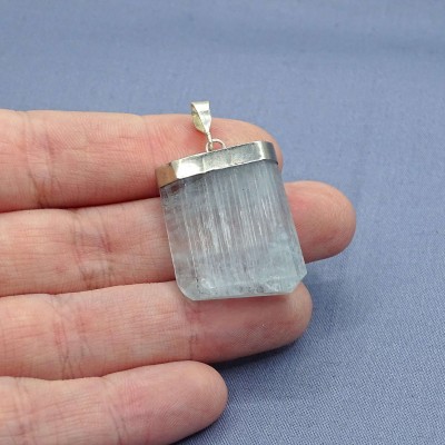 Aquamarine natural crystal pendant 9.2g, Afghanistan