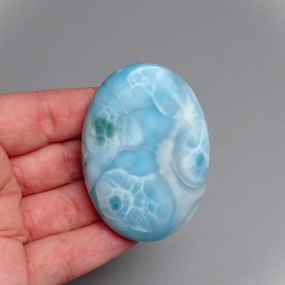 Larimar natural polished cabochon 70.2g, Dominican Republic