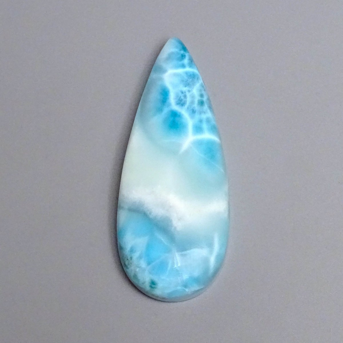 Larimar natural polished cabochon 66.9g, Dominican Republic