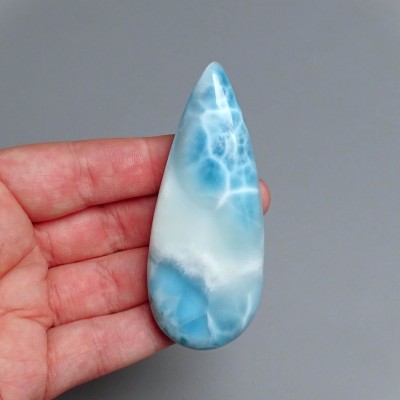 Larimar natural polished cabochon 66.9g, Dominican Republic