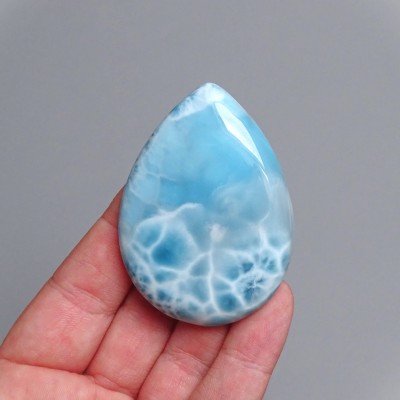 Larimar natürlich polierter Cabochon 44g, Dominikanische Republik