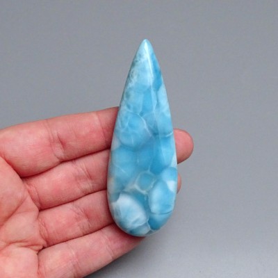 Larimar natural polished cabochon 46.9g, Dominican Republic