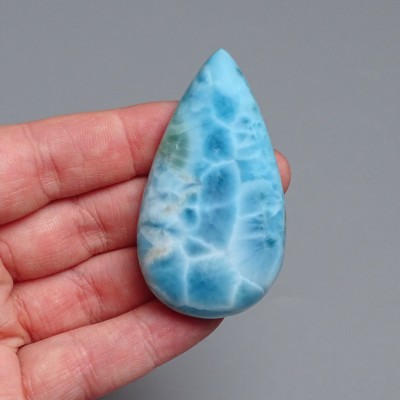 Larimar natural polished cabochon 42.2g, Dominican Republic