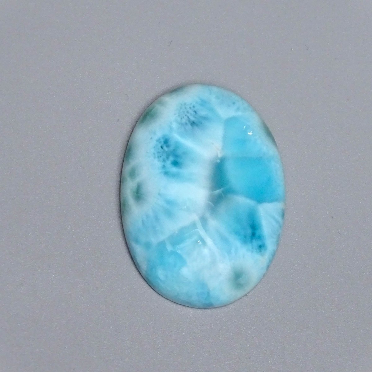 Larimar natürlich polierter Cabochon 35,5g, Dominikanische Republik