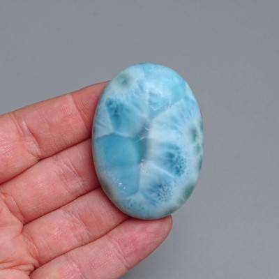 Larimar natural polished cabochon 35.5g, Dominican Republic