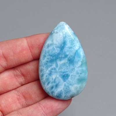 Larimar natural polished cabochon 24.3g, Dominican Republic