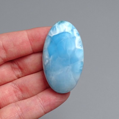 Larimar natural polished cabochon 25.9g, Dominican Republic