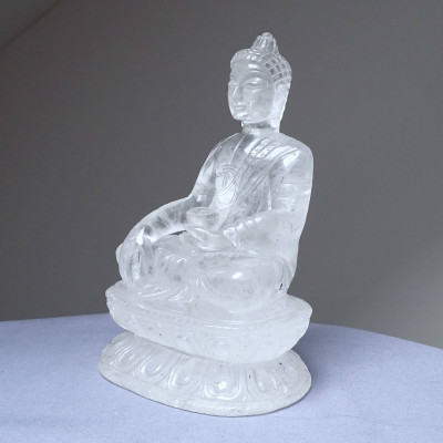 Buddha sedící z Himalajského křišťálu 1346g, Pakistán