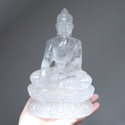 Buddha sedící z Himalajského křišťálu 1346g, Pakistán