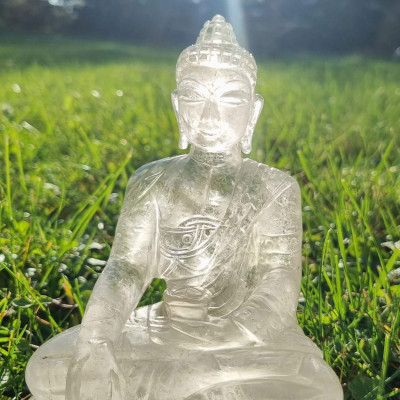 Himalayan crystal seated Buddha 1346g, Pakistan