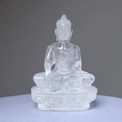 Himalaya-Kristall sitzender Buddha 968g, Pakistan