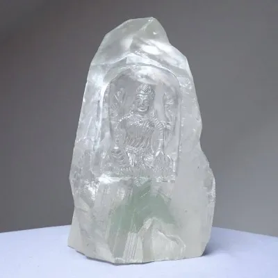 Göttin Parvati mit Ganesha in Himalaya-Kristall 3919 g, Pakistan