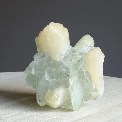 Apophyllite druse crystals and stilbite 285g, India