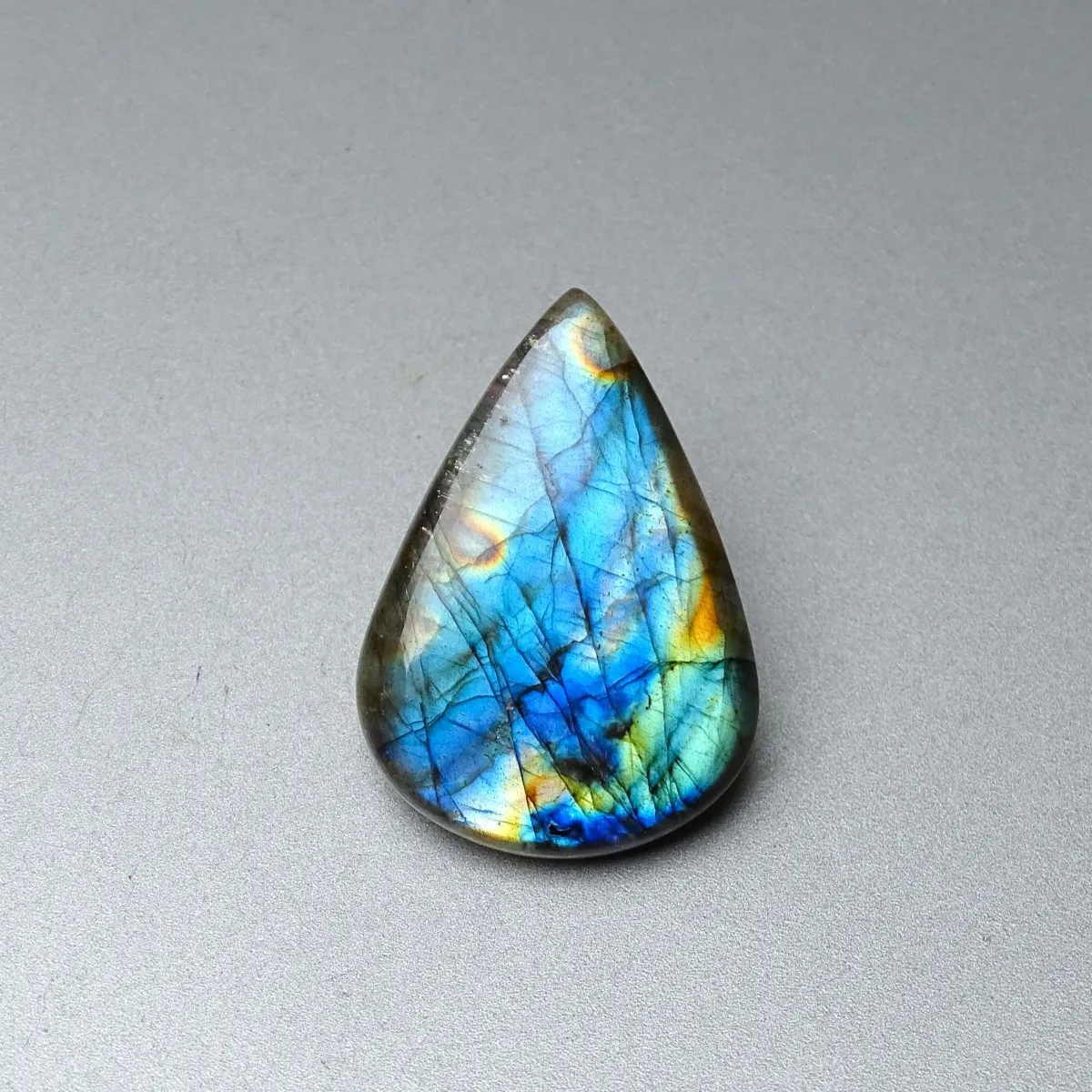 Labradorite natural polished cabochon 14.4g, Madagascar